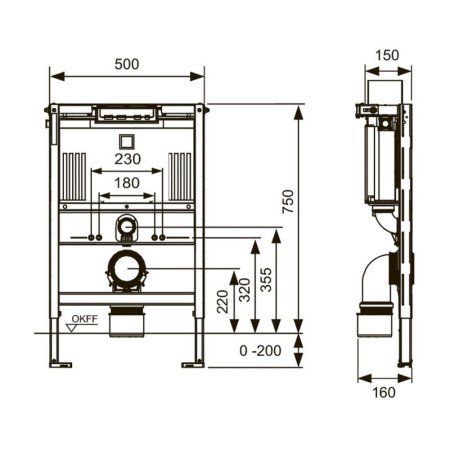 Система инсталляции для унитазов Tece TECEprofil 9300291