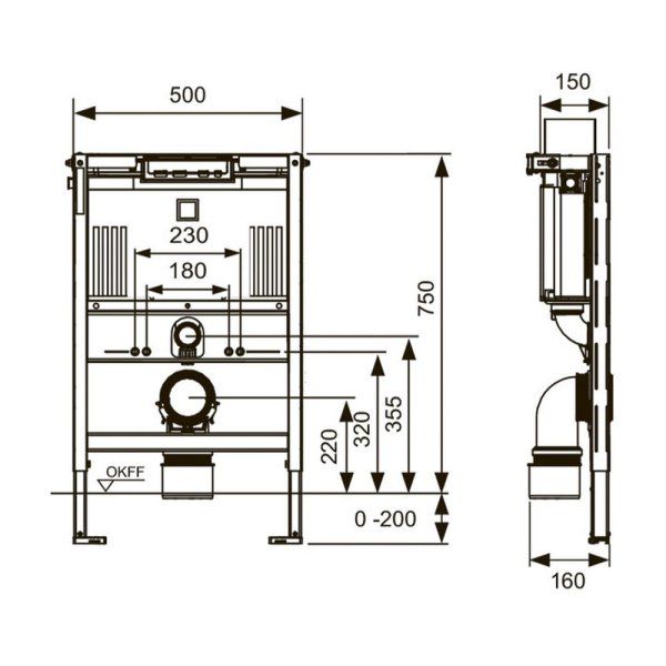 Система инсталляции для унитазов Tece TECEprofil 9300291