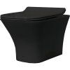 Унитаз подвесной Cerutti SPA 2615E Matt black микролифт, черный