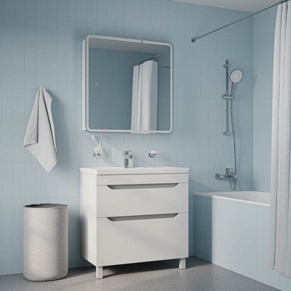 Тумба с умывальником, напольная, 80 см, белый, Sky, IDDIS, SKY80WFi95K подходит умыв. 4078000i28