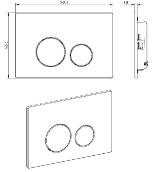 Клавиша смыва Allen Brau Priority 4.0 9.20007.GR графит