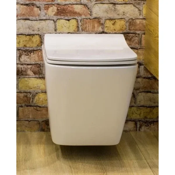 Унитаз подвесной Art&Max Techno AM9310CHR/SC безободковый, с сиденьем микролифт, белый