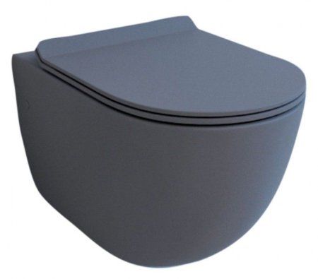 Унитаз подвесной Esbano Garcia безободковый, серый матовый