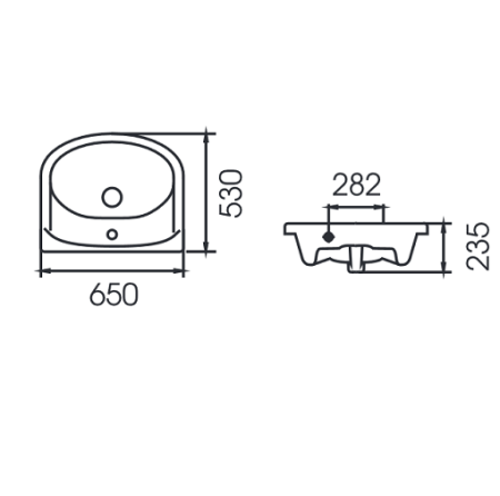 Раковина Cersanit Erica UM-ERI65/1 65