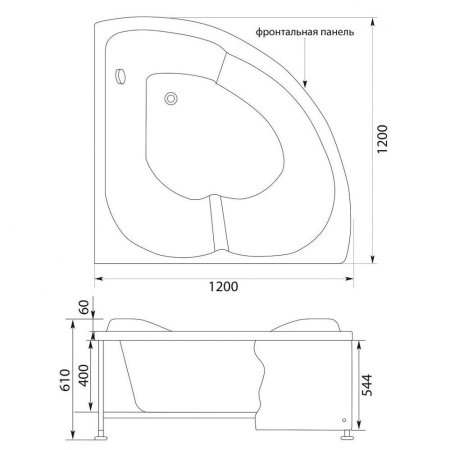 Панель фронтальная Aquanet Fregate 00179234 120 белая