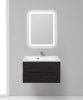 Тумба с раковиной BelBagno Marino MARINO-800-2C-SO-RCA-P+BB800/450-LV-PR 80 rovere cioccolato amaro