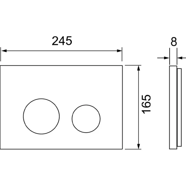 Кнопка смыва Tece TECEspring loop S240503 для инсталляции, с покрытием против отпечатков пальцев, нержавеющая сталь