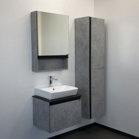Зеркало-шкаф COMFORTY "Эдинбург-60" бетон светлый