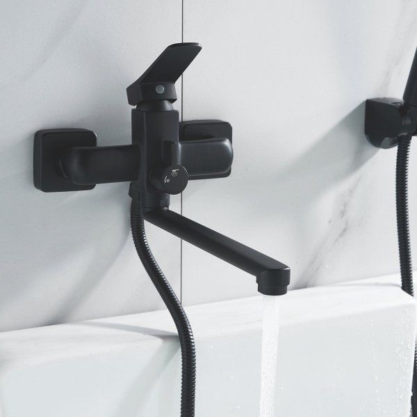 Смеситель для ванны Shevanik S99 S9HK90SA2HSF универсальный, черный