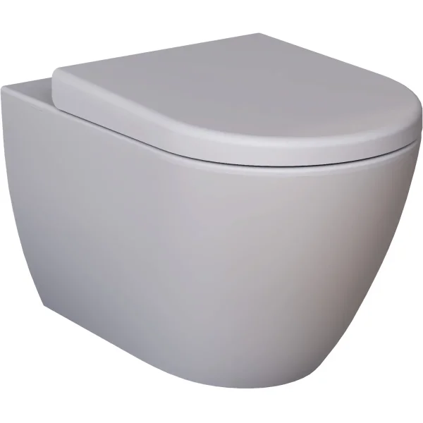 Унитаз подвесной Ambassador Queen 113T20301R безободковый, серый матовый