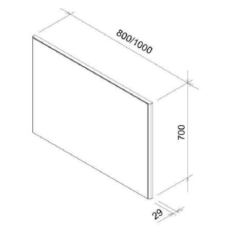 Зеркало Ravak Ring 1000 X000000777 белый