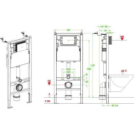 Инсталляция для унитаза Vincea VIS-2508