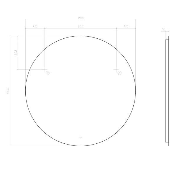 Зеркало VIGO Otti Comfort 1000 (186)