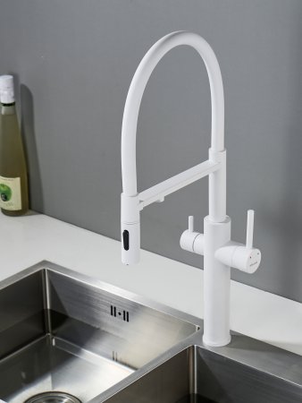 Смеситель для кухни Shevanik S478C, Белый