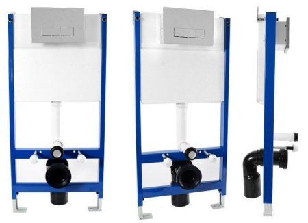 Инсталляция REA с черной кнопкой H BLACK, REA-E3650