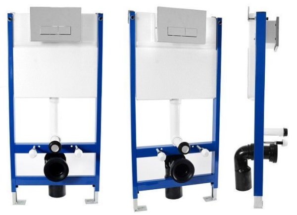 Инсталляция REA с черной кнопкой H BLACK, REA-E3650