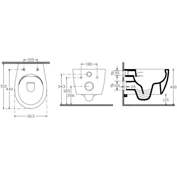 Унитаз подвесной Isvea Sentimenti Neo 10AR02010-2R безободковый, бордовый матовый