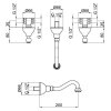 Смеситель для раковины Webert Dorian DO750404010, золото