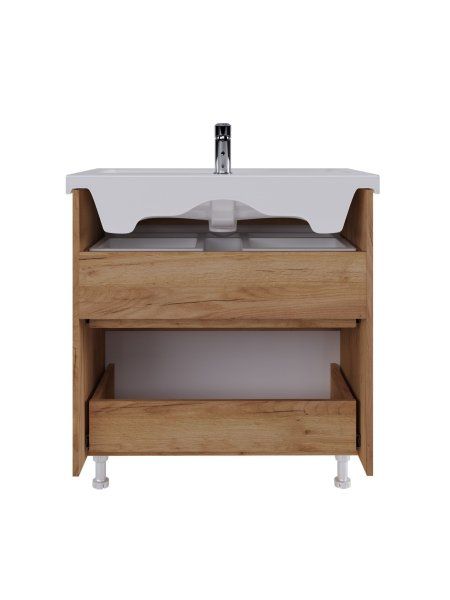 Тумба под раковину VIGO Wave 800-0-2 (Como), поставляется в разобранном виде (385 дуб золотой)