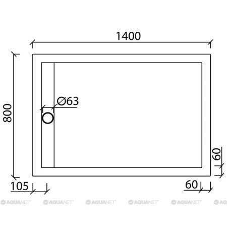 Панель для поддона Aquanet Gamma Stone Lite 00199680  140x80