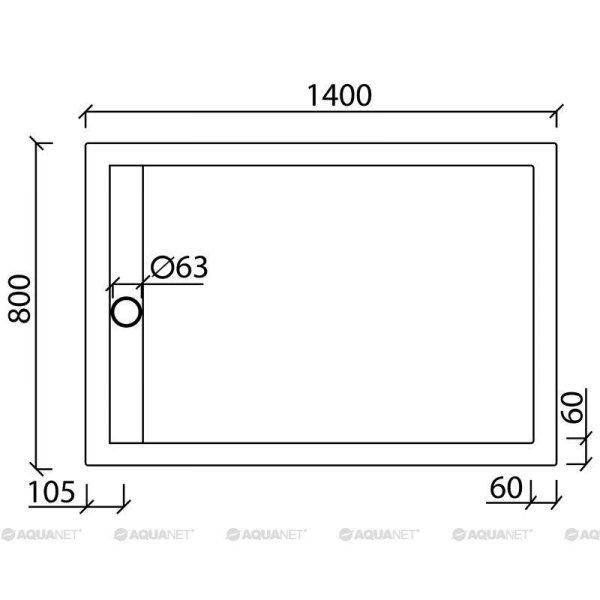 Панель для поддона Aquanet Gamma Stone Lite 00199680  140x80