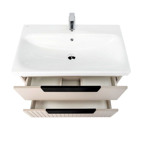 Тумба VIANT "Сицилия" MODUO 80 2 ящика подвесная капучино 425x764x520 (VSIC80MDCAP-T2YP)