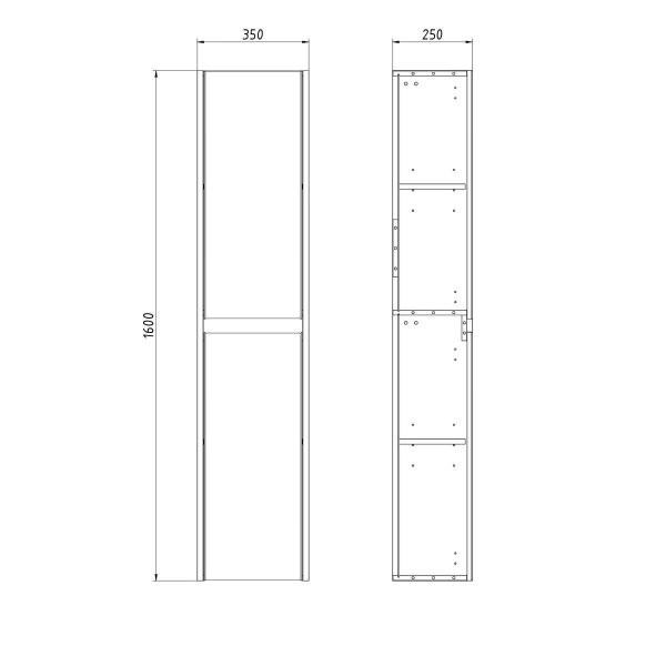 Пенал Dreja Luxury 35 см, серый базальт