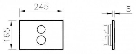 Кнопка смыва VitrA 740-0211 черный
