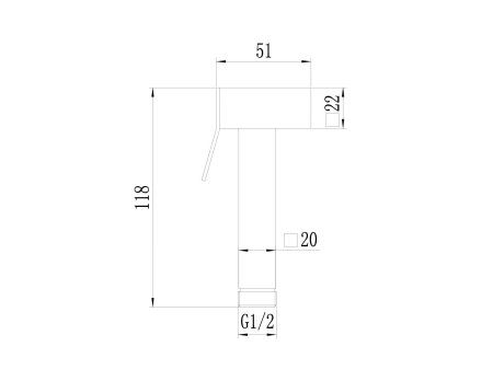 Лейка для биде Savol (S-PQ07C)
