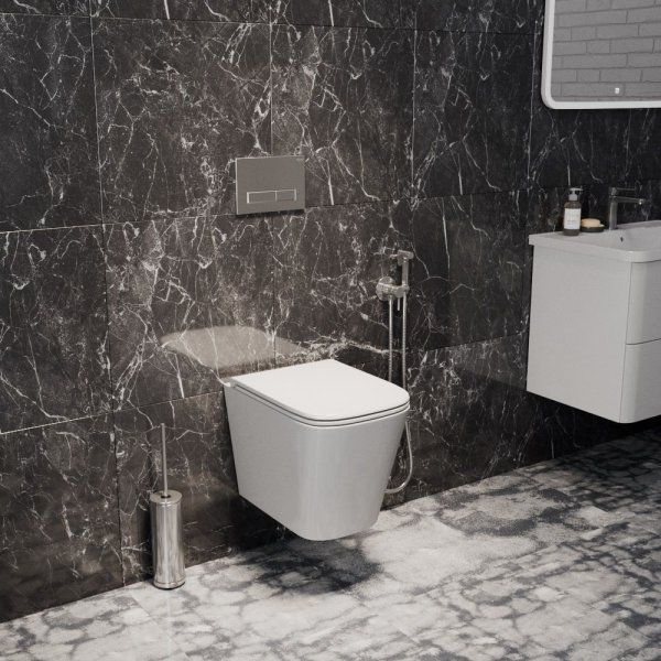 Унитаз подвесной Teymi Helmi S безободковый, сиденье микролифт T40302