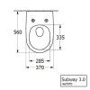 Унитаз подвесной Villeroy & Boch Subway 3.0 4670TS01 альпийский белый