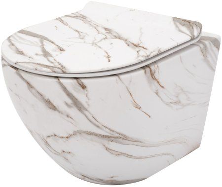 Подвесной унитаз REA CARLOS SLIM LAVA MATT белый REA-C8004