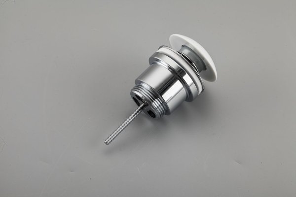 Донный клапан для раковины универсальный Frap F62-8,хром/белый