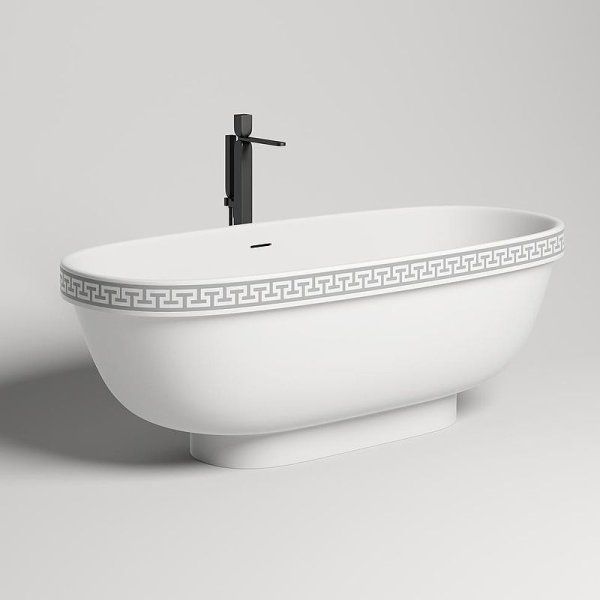 Ванна Salini Greca Meander 103021M 180х80 белый матовый