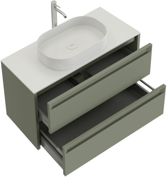 Тумба под раковину Allen Brau Fantasy 100 1.11003.CGM 2.0 олива матовый