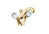 Смеситель для раковины Kludi 1926 5101045G4 хрустальные рукоятки Swarovski, позолоченный, 23 кар