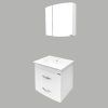 Тумба-умывальник COMFORTY "Лаура-60-2" подвесная белый глянец с раковиной "Quadro 60 "
