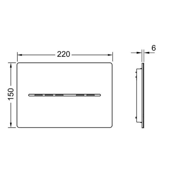 Кнопка смыва Tece TECEsolid 9240465 электронная, батарея 6 В, черный матовый