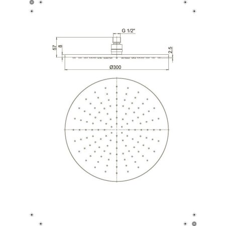 Верхний душ Paini 50CR759/30EBI хром