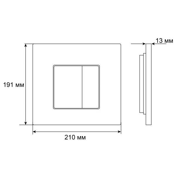 Кнопка смыва Grossman Pragma 800.T1.03.110.110 для инсталляции, матовый хром