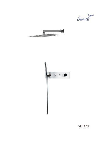 Панель VELIA CR душевая встраиваемая из нержавеющей стали Ceruttispa CT10398, цвет хром