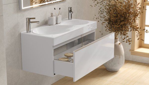 Тумба подвесная Velvex Otto 100 Белая (пленка ПВХ) (tp.OTO.OTT.100.1Y белый глянец)