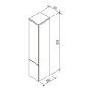 Шкаф-пенал Ravak Rosa I SB 350 X000000927 подвесной, белый