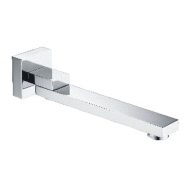 Излив поворотный встраиваемый Raglo для ванны и душа 25см латунь, хром (R473.74)