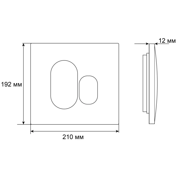 Кнопка смыва Grossman Galaxy 800.T1.01.110.110 для инсталляции, матовый хром