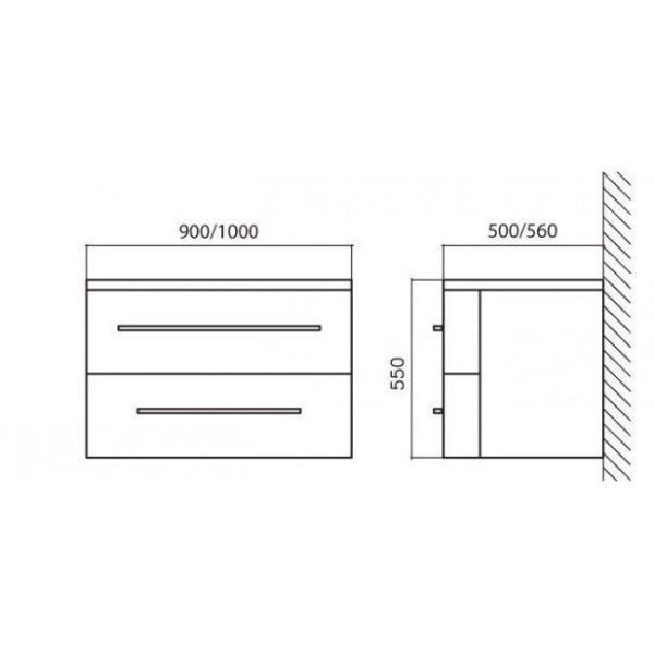 Мебель для ванной BelBagno Prospero 100 shampagne gold (oro)