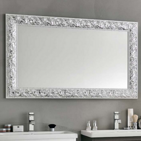 Зеркало Eban Olivia  FCROL090-B  90*70 серебро/белый