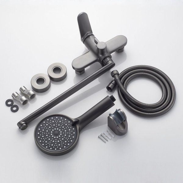 Смеситель для ванны однорычажный  Shevanik S4322T, Оружейная сталь