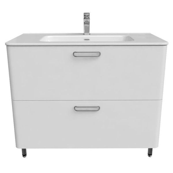 Тумба с раковиной Iddis  Brick белая,  100 см (BRTWI1RF0WHZFiID95VJK)