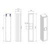 Шкаф-пенал La Fenice Cubo FNC-05-CUB-G-30 Grigio серый матовый